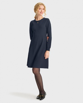 Newshouse Agnes Klänning Soft Navy